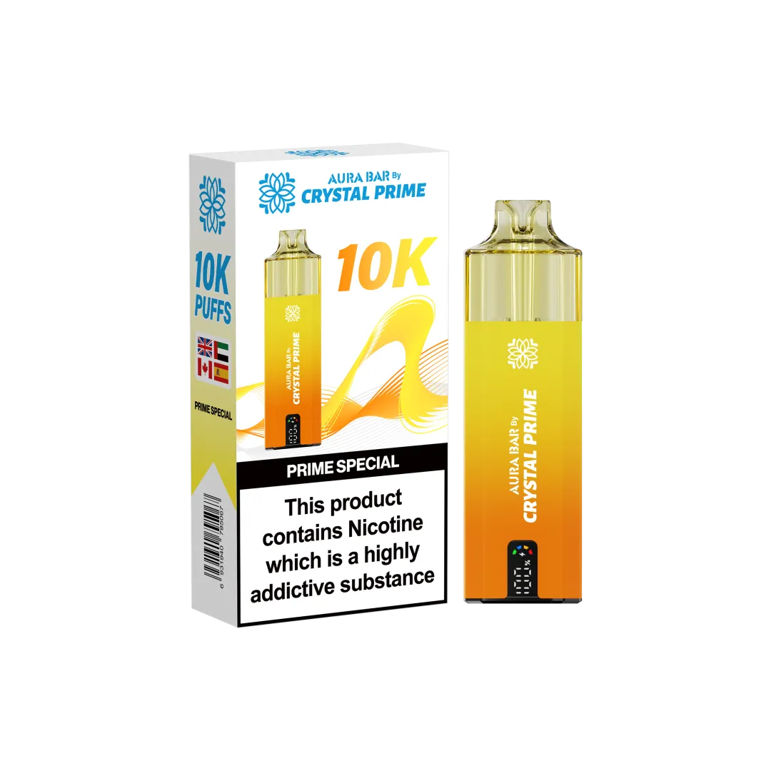 Box of 10 Crystal Prime 10000 Puffs Vape | Aura Bar