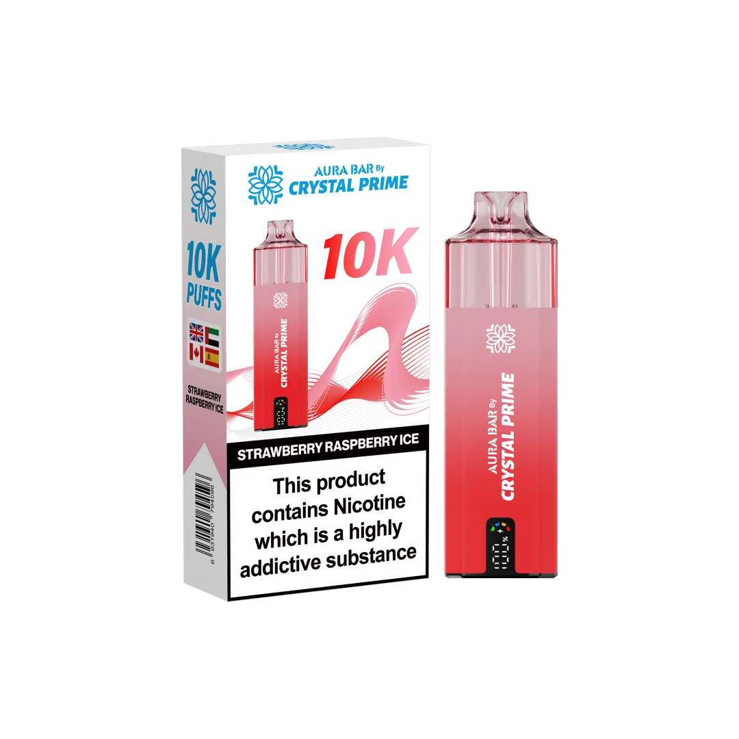 Box of 10 Crystal Prime 10000 Puffs Vape | Aura Bar