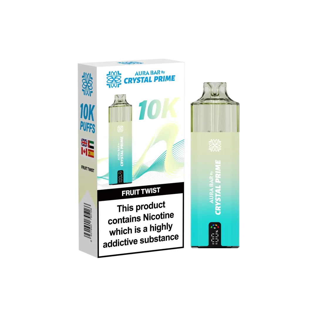 Box of 10 Crystal Prime 10000 Puffs Vape | Aura Bar