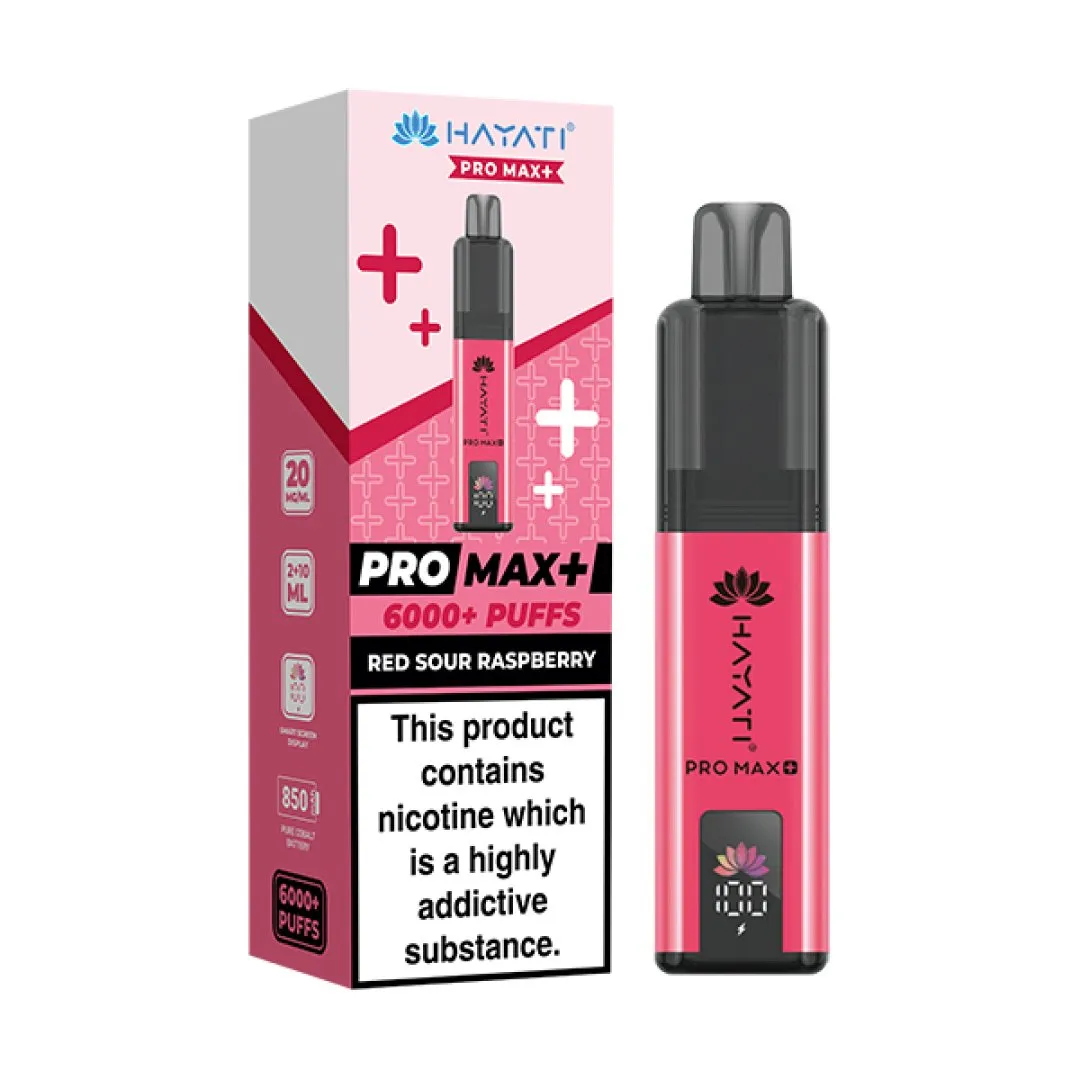 Box of 10 Hayati Pro Max Plus 6000 Puffs Prefilled Vape Kit | Only £76.99