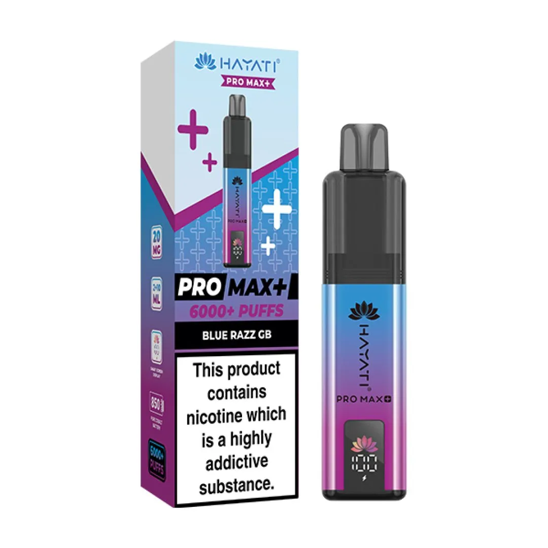 Box of 10 Hayati Pro Max Plus 6000 Puffs Prefilled Vape Kit | Only £76.99