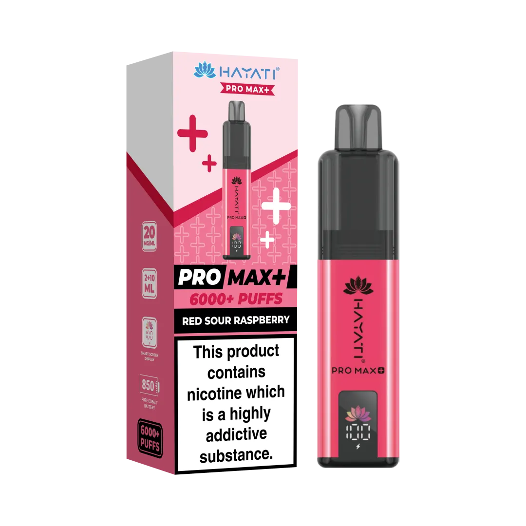 Box of 10 Hayati Pro Max Plus 6000 Puffs Prefilled Vape Kit | Only £76.99