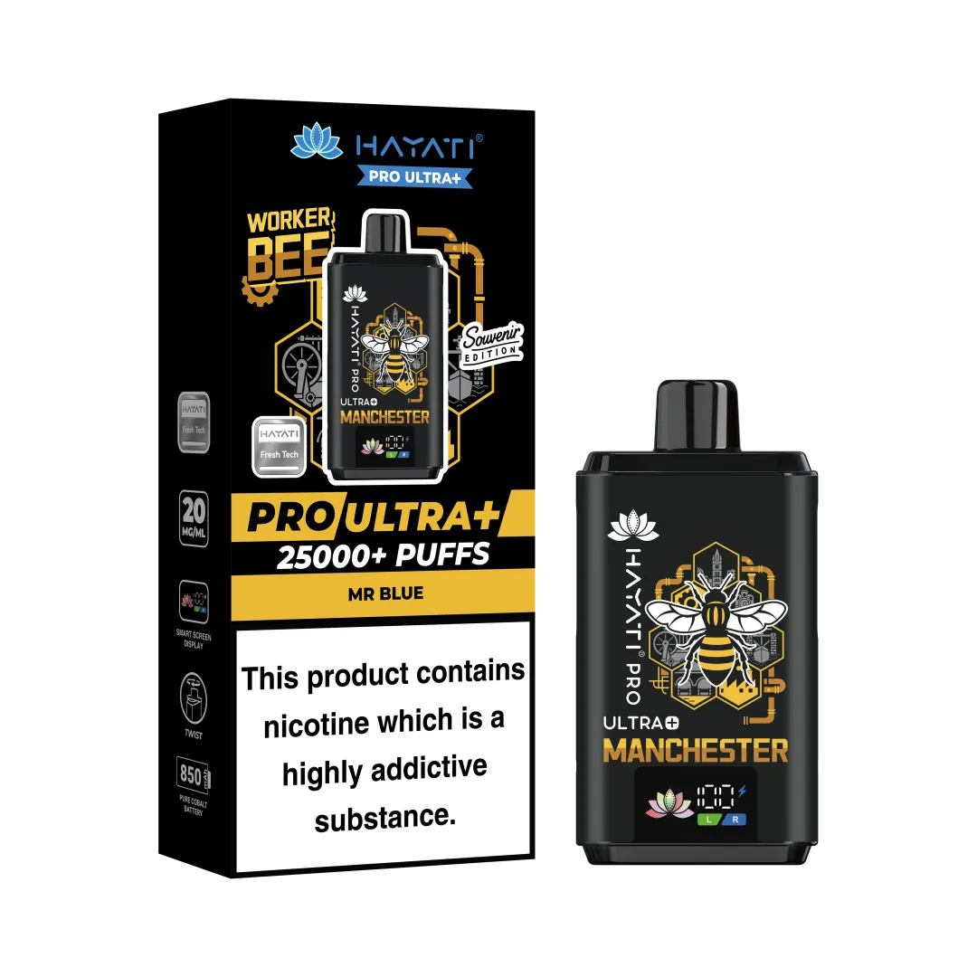 Box of 10 Hayati Pro Ultra Plus 25000 Puffs Vape Kit | Only £109.99