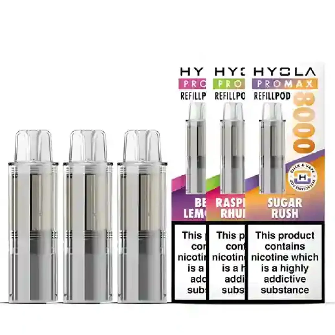 Box of 5 / Box of 10 of Hyola Pro Max 8000 Puffs Prefilled Refill Pods