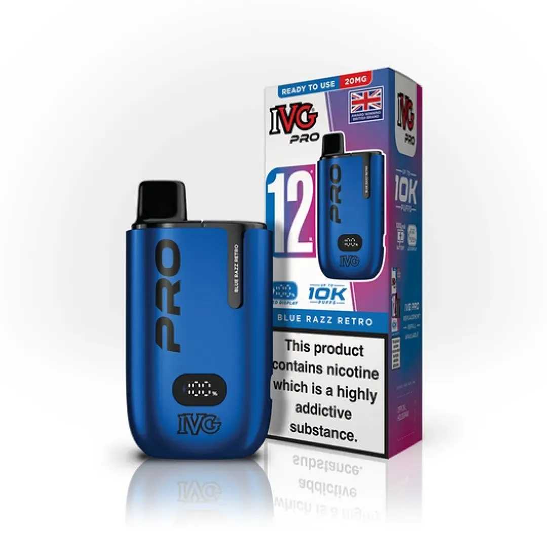 Box of 10 IVG Pro 12 10K Puffs Starter Kit 20MG