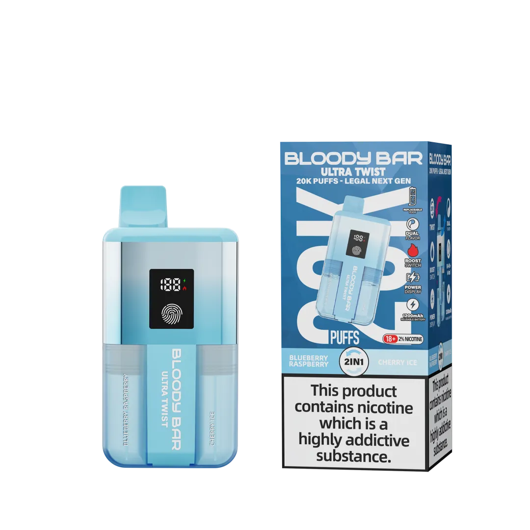 Box of 5 Bloody Bar Ultra Twist 20K Puffs Vape Kit | Only £49.99
