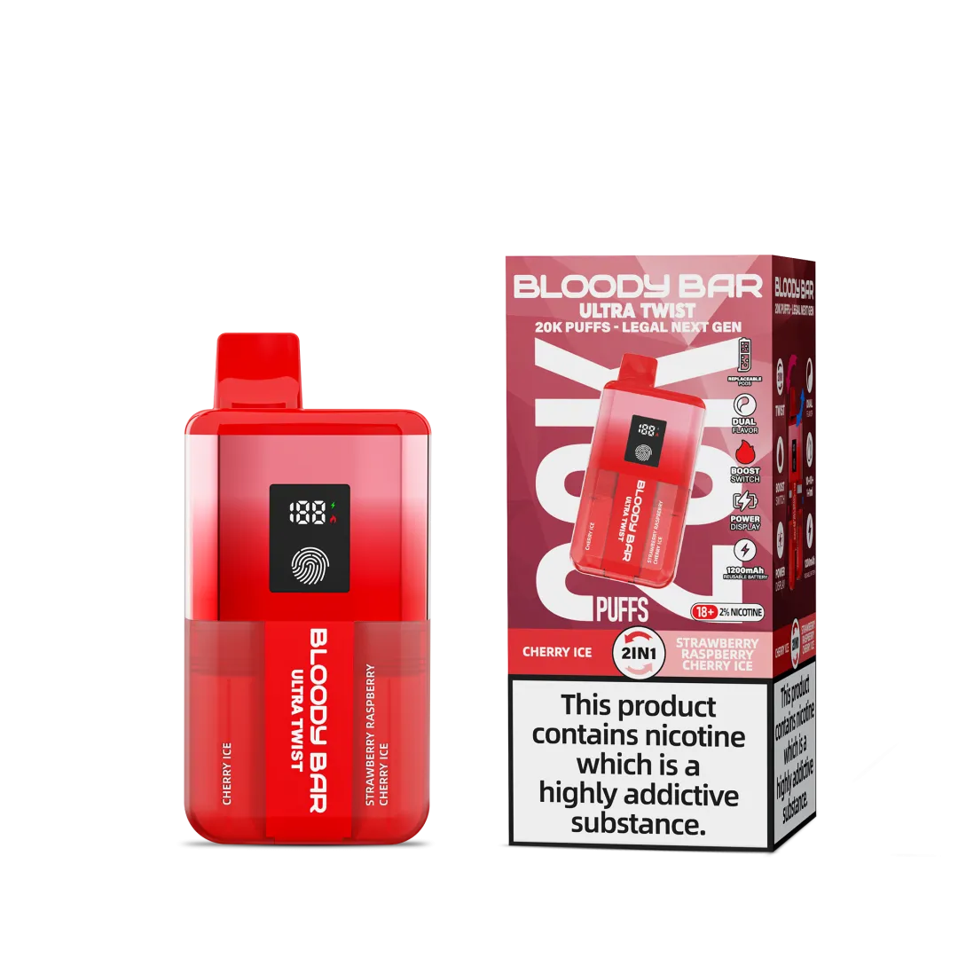 Box of 5 Bloody Bar Ultra Twist 20K Puffs Vape Kit | Only £49.99