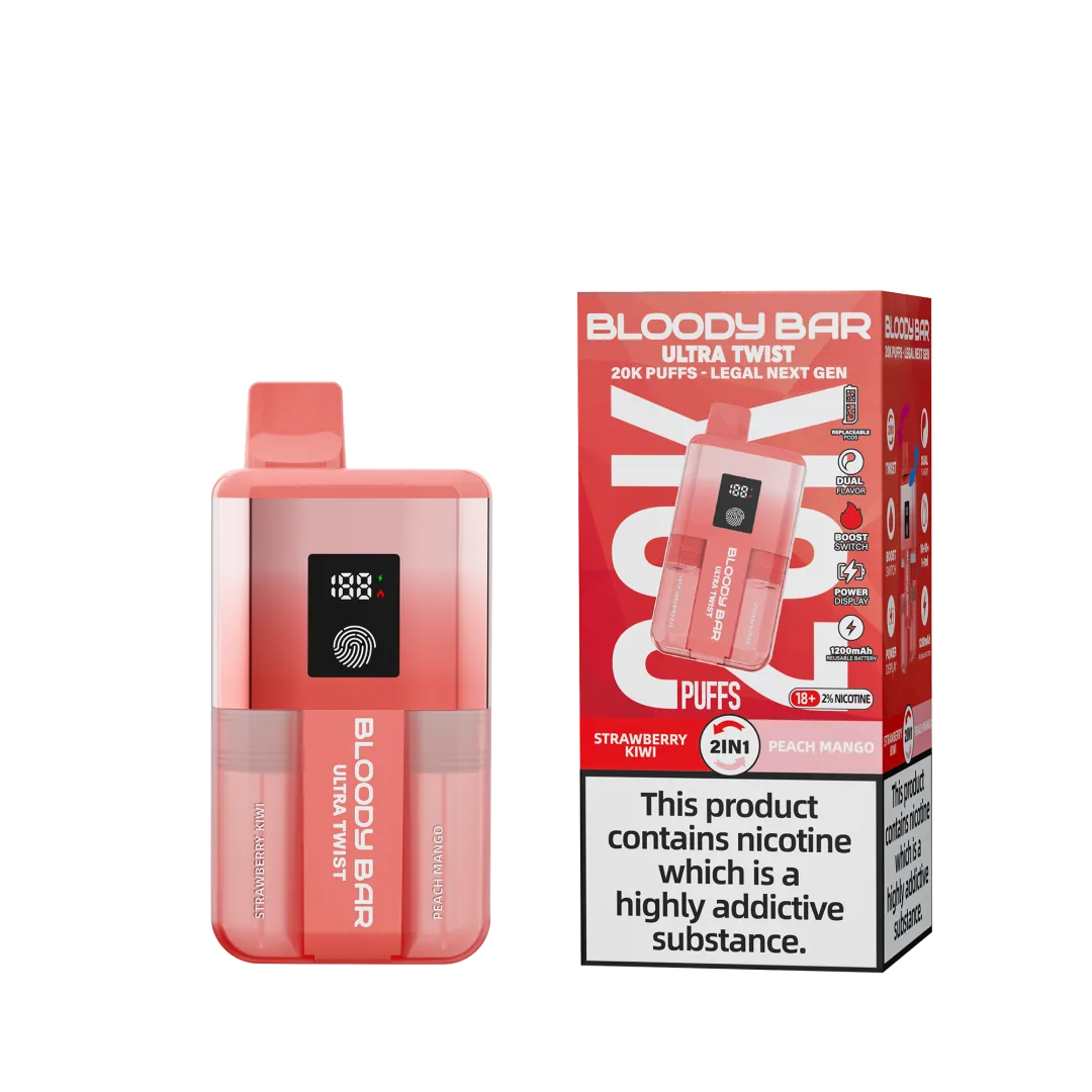 Box of 5 Bloody Bar Ultra Twist 20K Puffs Vape Kit | Only £49.99