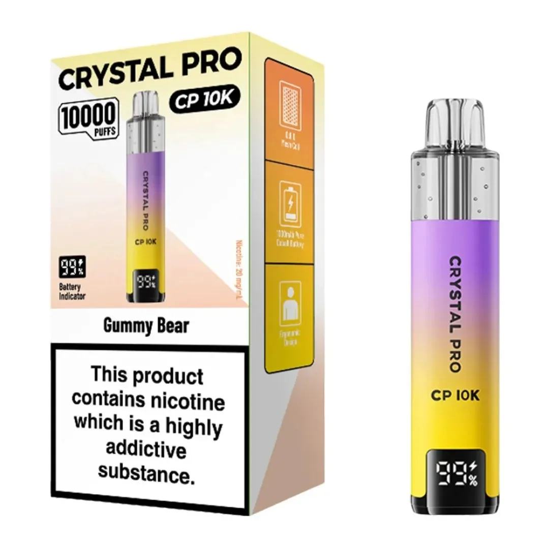 Box of 5 Crystal Pro CP 10K Puffs Prefilled Pod Kit | Only £34.99