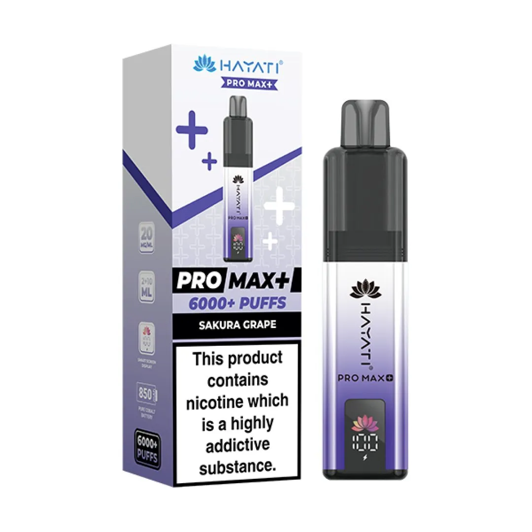 Box of 5 Hayati Pro Max Plus 6000 Puffs Prefilled Vape Kit | Only £39.99