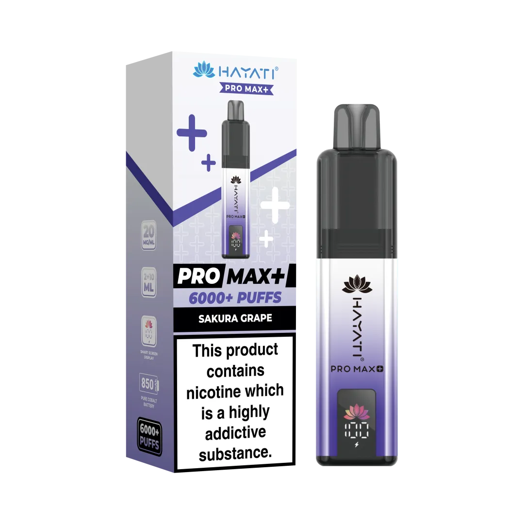 Box of 5 Hayati Pro Max Plus 6000 Puffs Prefilled Vape Kit | Only £39.99