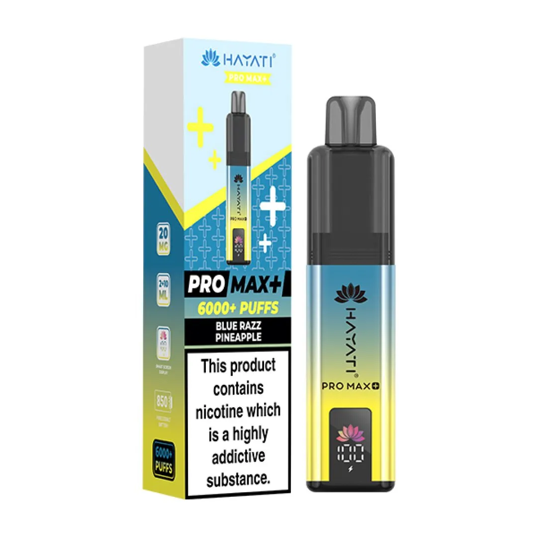Box of 5 Hayati Pro Max Plus 6000 Puffs Prefilled Vape Kit | Only £39.99