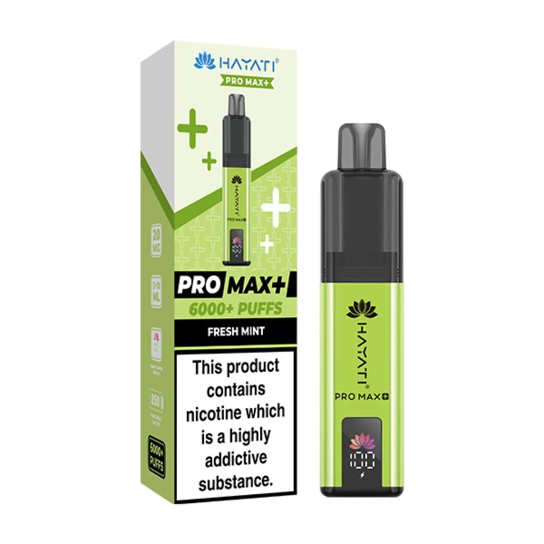Box of 5 Hayati Pro Max Plus 6000 Puffs Prefilled Vape Kit | Only £39.99
