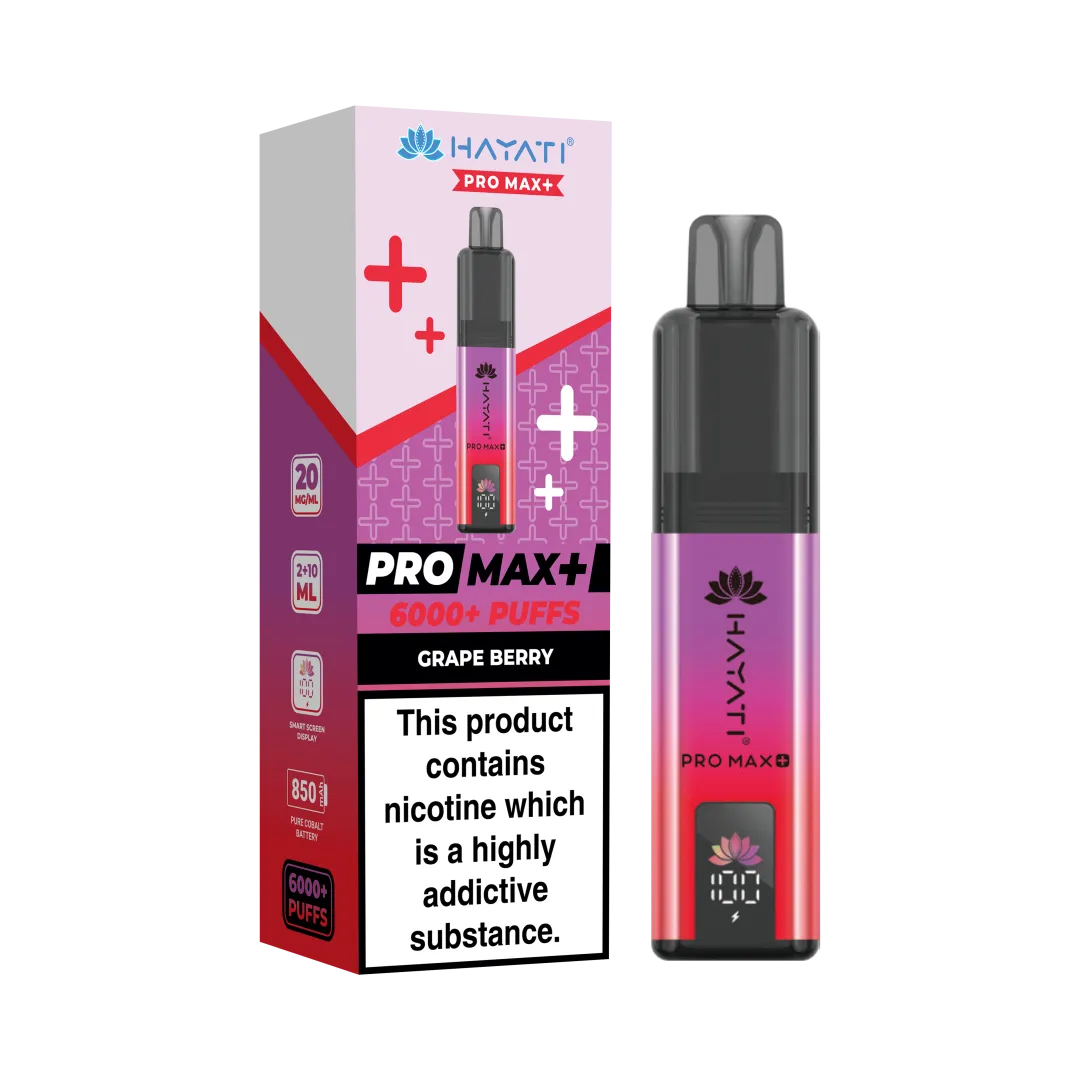Box of 5 Hayati Pro Max Plus 6000 Puffs Prefilled Vape Kit | Only £39.99
