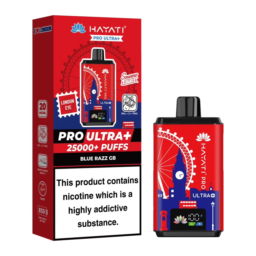 Box of 5 Hayati Pro Ultra Plus 25000 Puffs Vape Kit | Only £54.99
