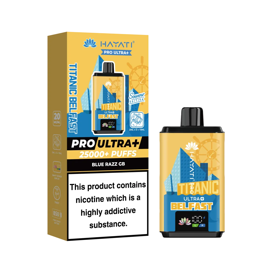 Box of 5 Hayati Pro Ultra Plus 25000 Puffs Vape Kit | Only £54.99