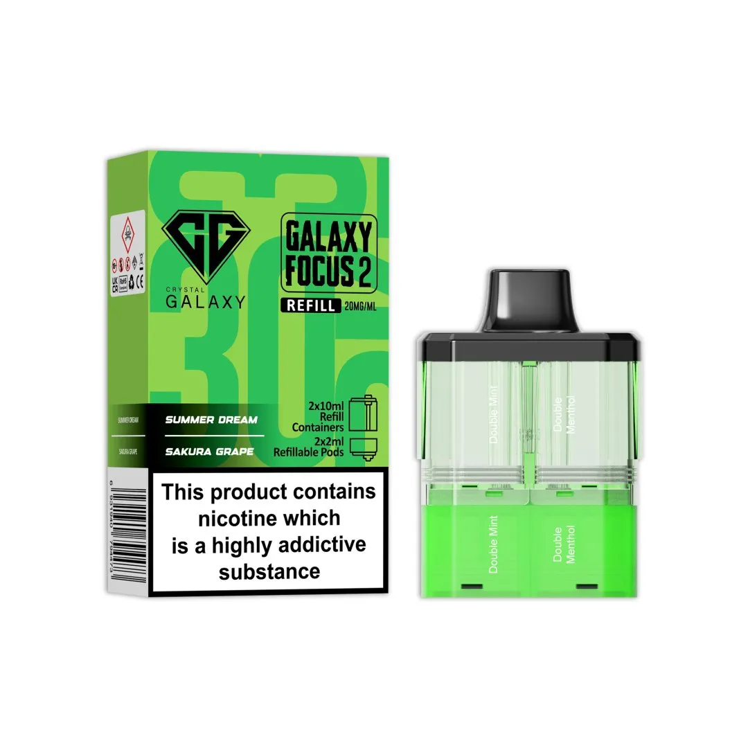 Crystal Galaxy Focus 2 30K Refill Pods | Only £7.99 | Any 3 for £21