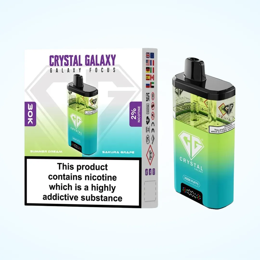 Crystal Galaxy Focus 30K Puffs Vape | Only £8.99 | Buy 3 for £24