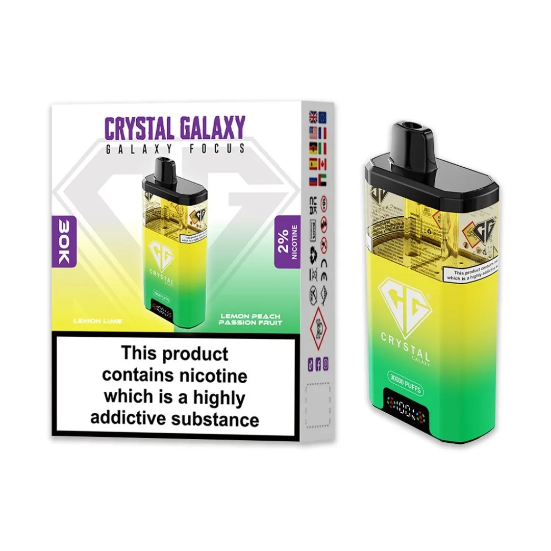 Box of 10 Crystal Galaxy Focus 30K Puffs Vape