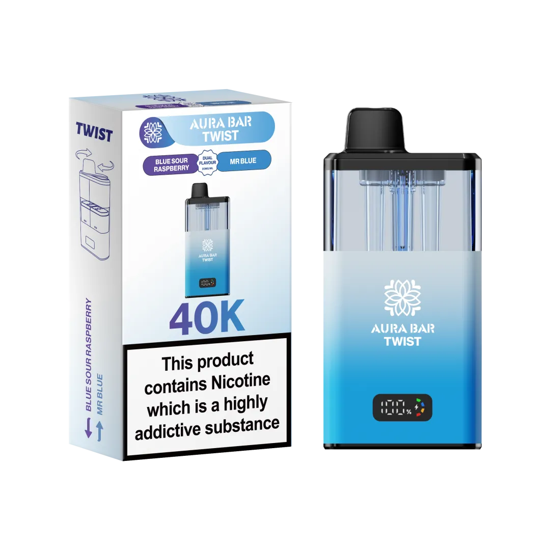 Aura Bar Twist 40K Puffs Prefilled Pod Kit | Only £10.99 | Any 3 for £30