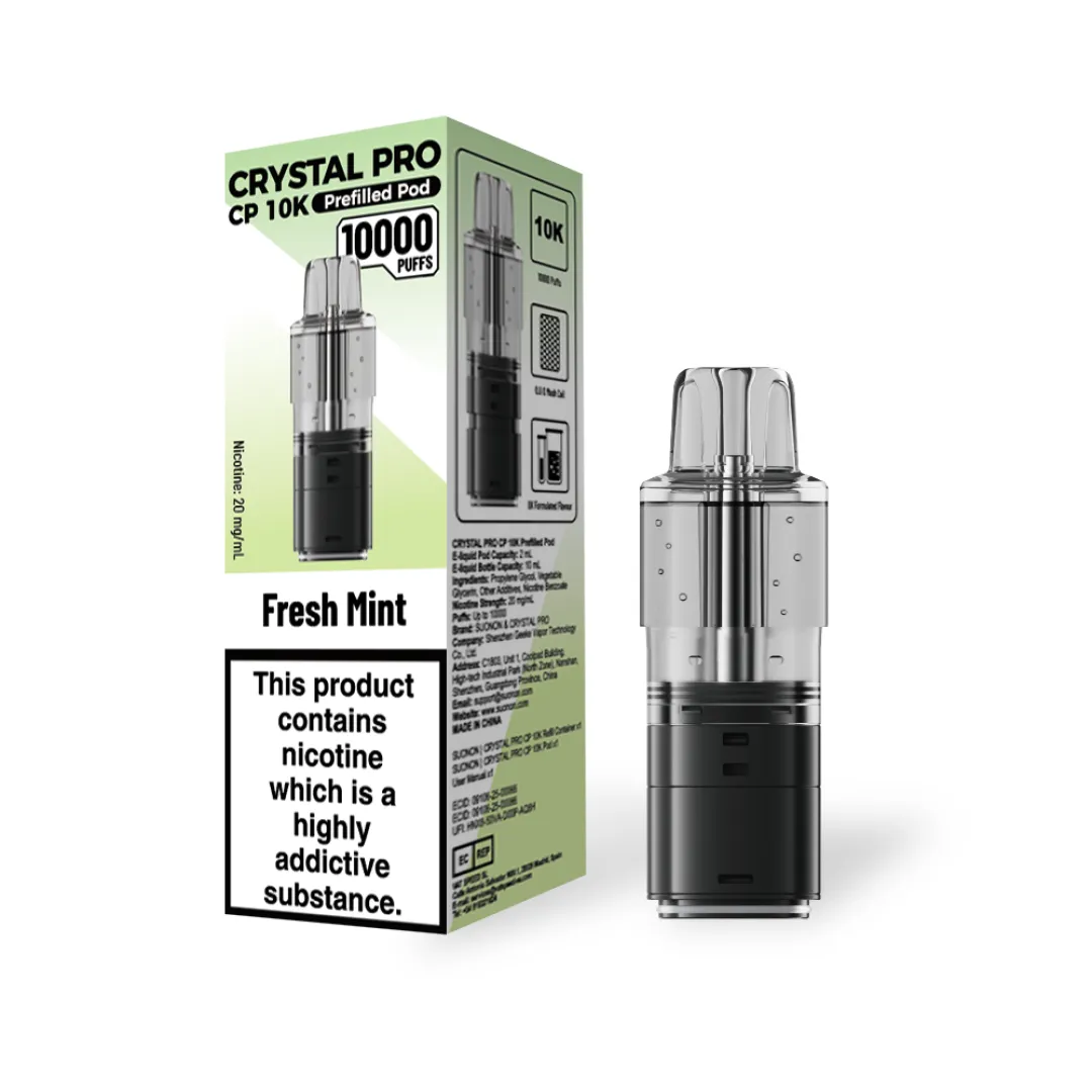Crystal Pro CP 10K Prefilled Refill Pods | Only £6.49 | Any 3 for £18