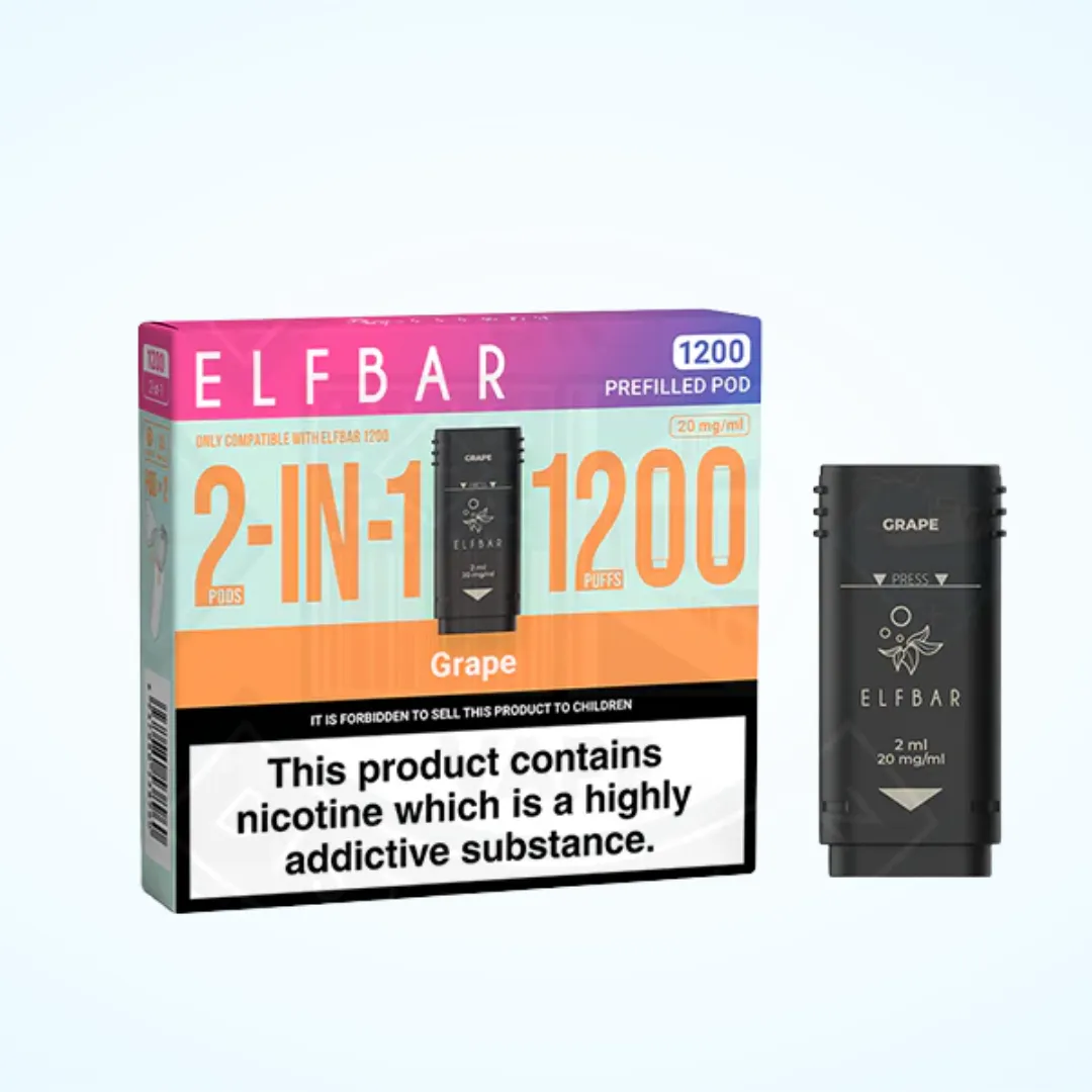 Elf Bar 1200 Prefilled Vape Pods | Only £4.99 | Any 3 for £12