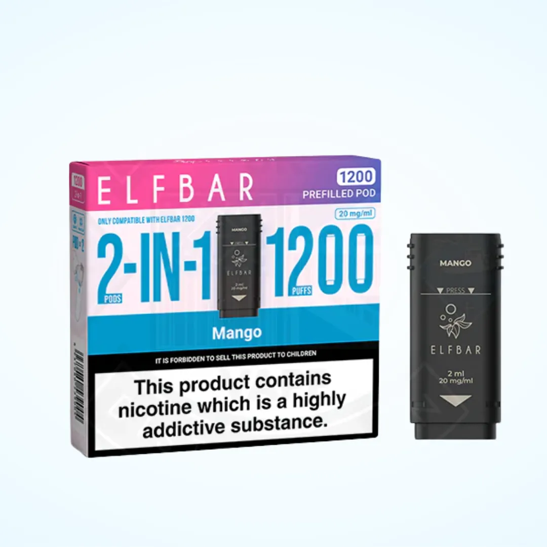 Elf Bar 1200 Prefilled Vape Pods | Only £4.99 | Any 3 for £12