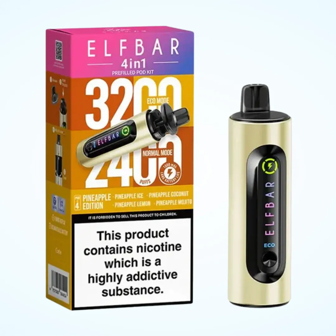 Elf Bar 4 in 1 3200 Puffs Prefilled Pod Kit | Only £7.49 | Any 3 for £20