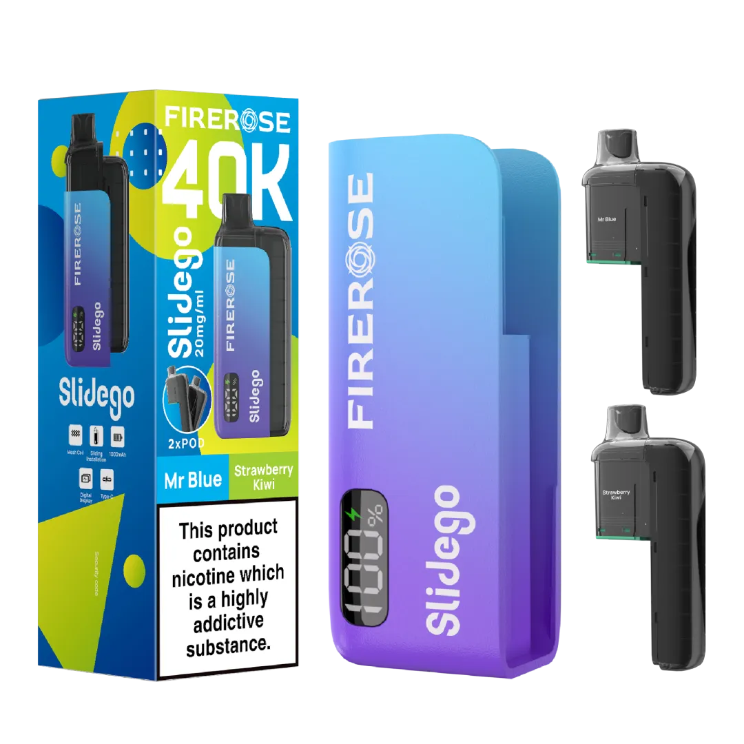 Firerose Slidego 40K Puffs Prefilled Pod Kit | Only £9.99 | Any 3 for £27