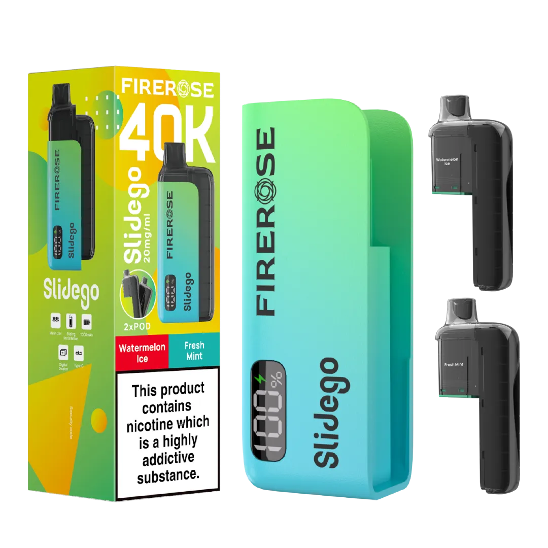 Firerose Slidego 40K Puffs Prefilled Pod Kit | Only £9.99 | Any 3 for £27