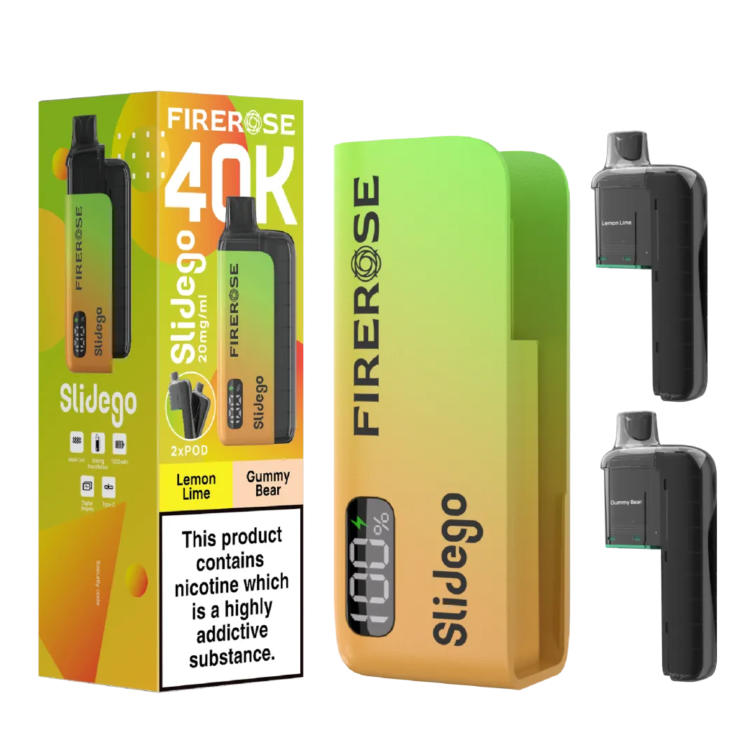 Firerose Slidego 40K Puffs Prefilled Pod Kit | Only £9.99 | Any 3 for £27