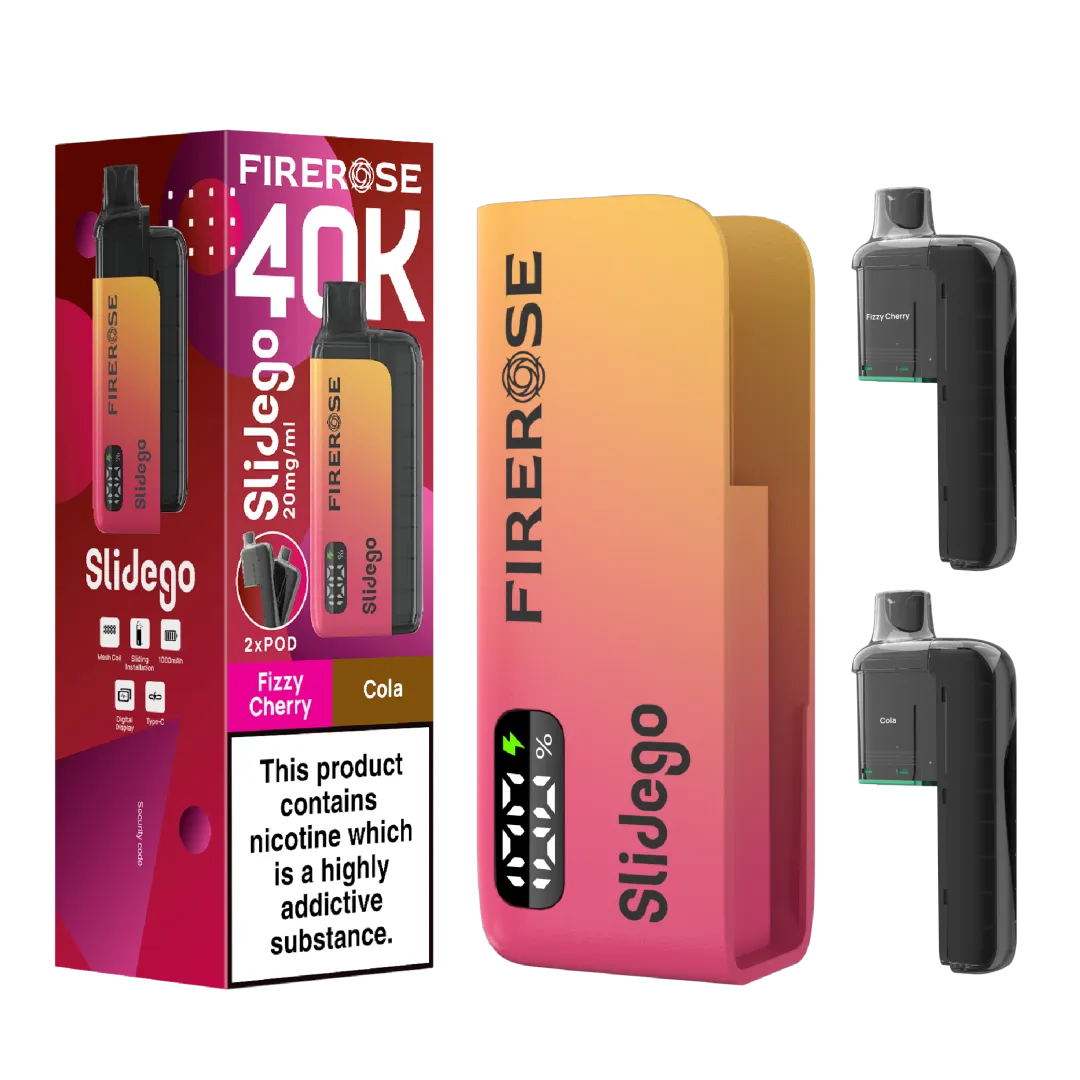 Firerose Slidego 40K Puffs Prefilled Pod Kit | Only £9.99 | Any 3 for £27