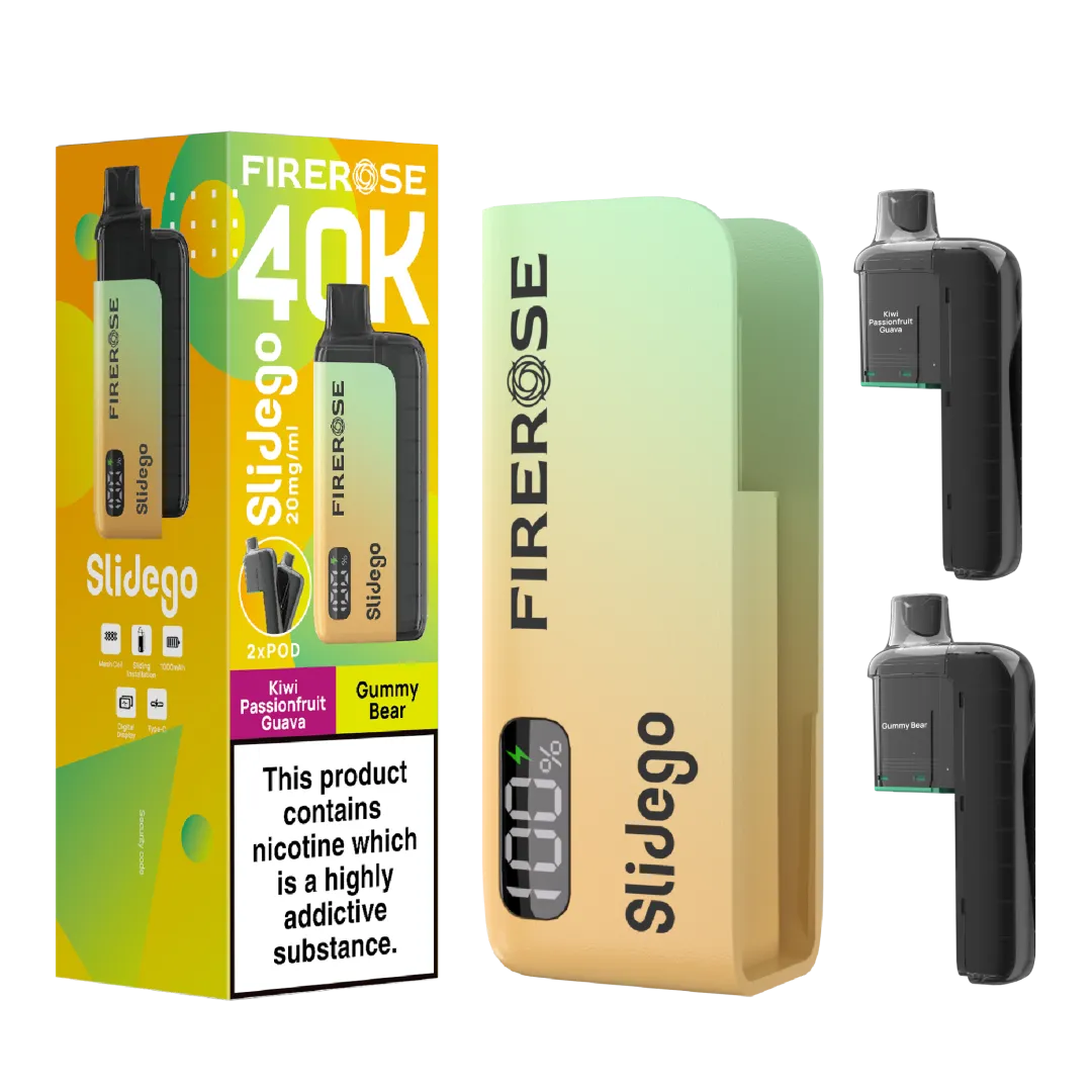 Firerose Slidego 40K Puffs Prefilled Pod Kit | Only £9.99 | Any 3 for £27