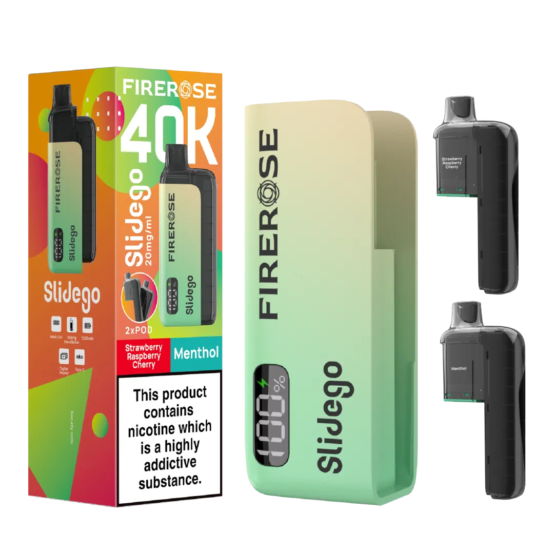 Firerose Slidego 40K Puffs Prefilled Pod Kit | Only £9.99 | Any 3 for £27