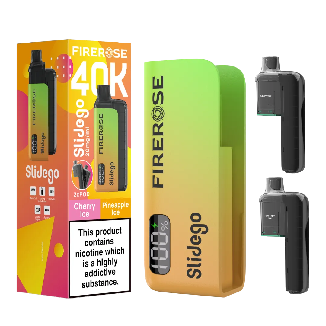 Firerose Slidego 40K Puffs Prefilled Pod Kit | Only £9.99 | Any 3 for £27