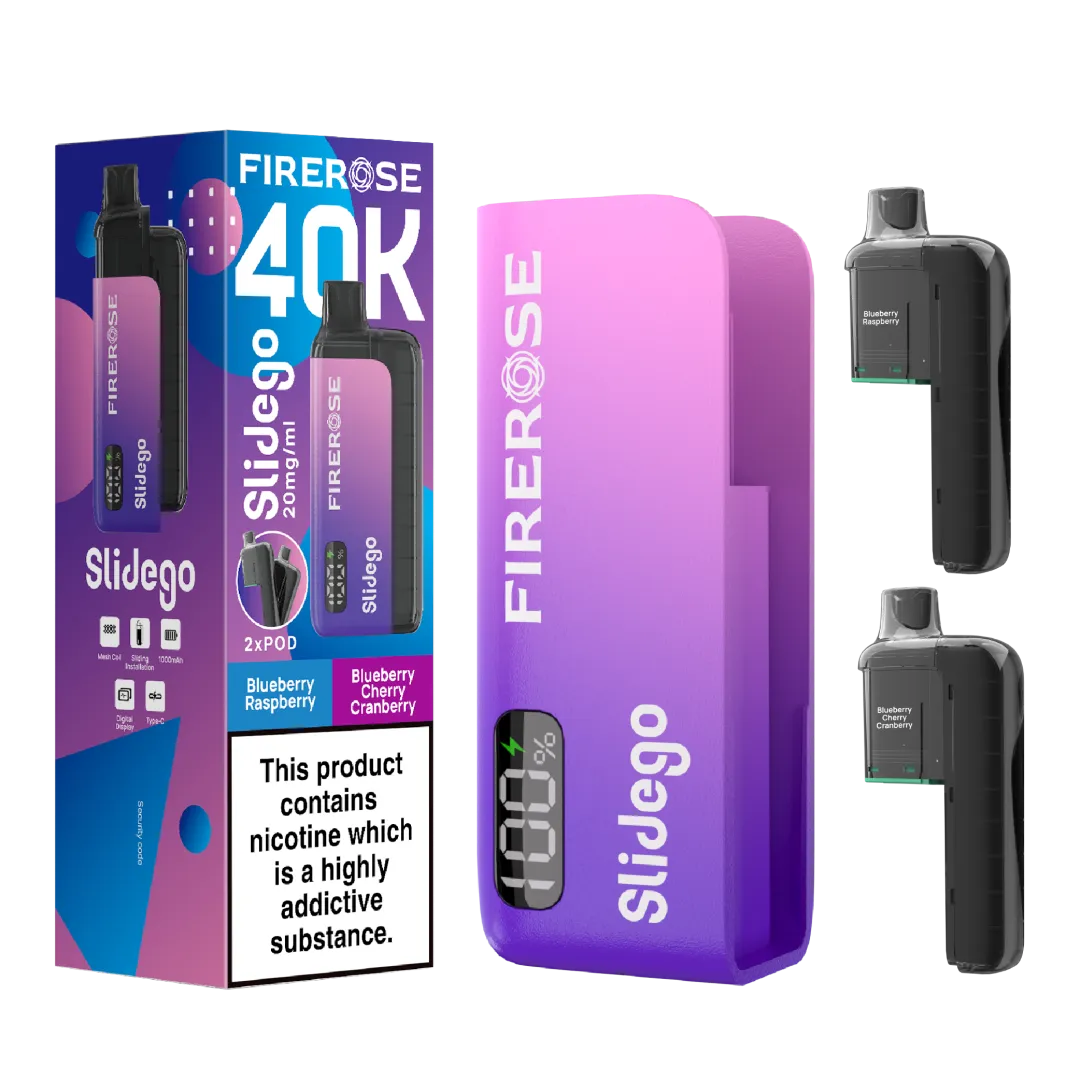 Firerose Slidego 40K Puffs Prefilled Pod Kit | Only £9.99 | Any 3 for £27