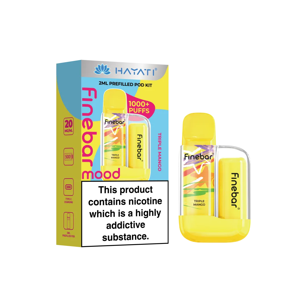 Hayati Finebar Mood 1000 Puffs Pod Kit | Only £4.99