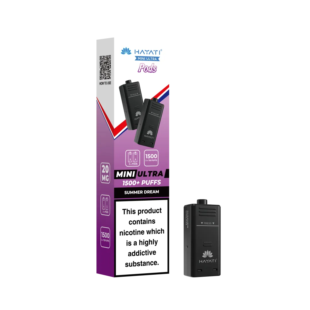 Hayati Mini Ultra 1500 Prefilled Refill Pods | Only £3.99 | Any 3 for £9