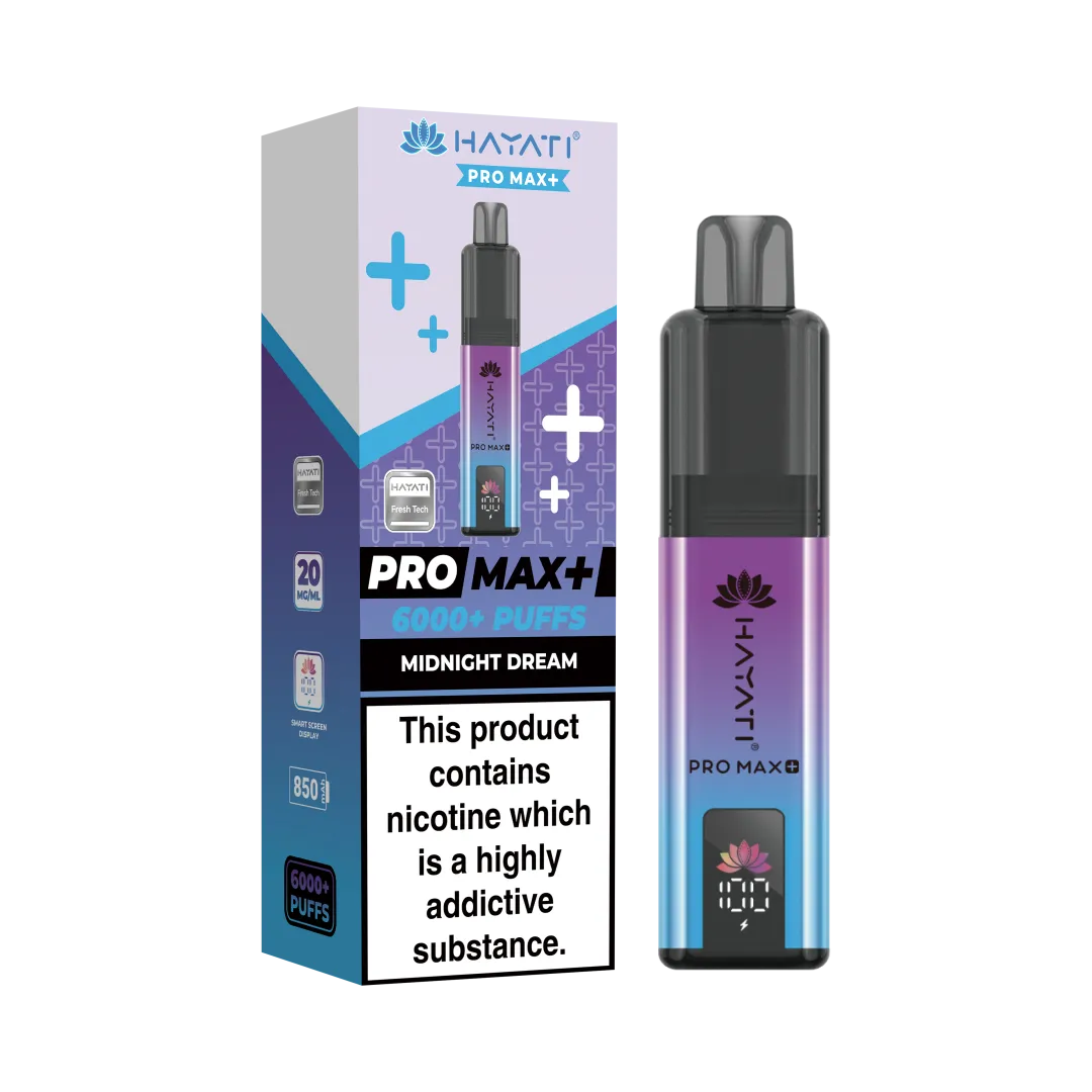 Hayati Pro Max Plus 6000 Puffs Prefilled Vape Kit | Only £8.99 | Any 3 for £24
