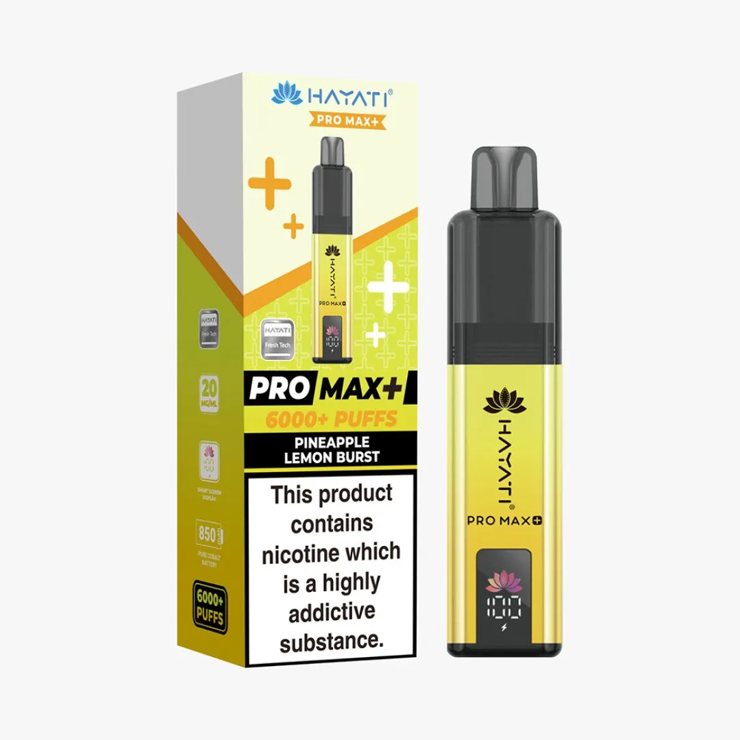 Hayati Pro Max Plus 6000 Puffs Prefilled Vape Kit | Only £8.99 | Any 3 for £24