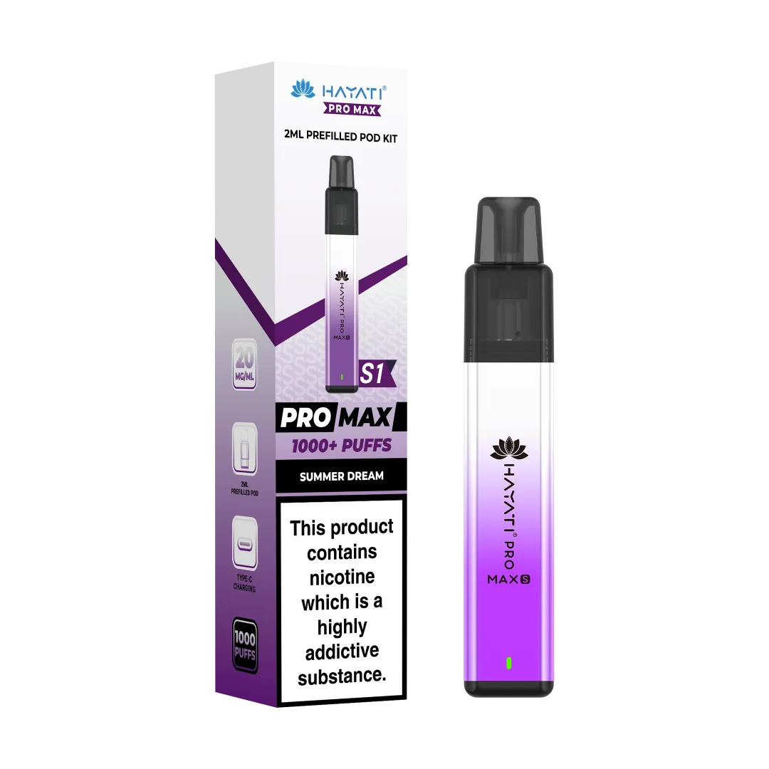 Hayati Pro Max+ S1 1000 Puffs Prefilled Pod Kit | Only £4.99 | Any 3 for £12