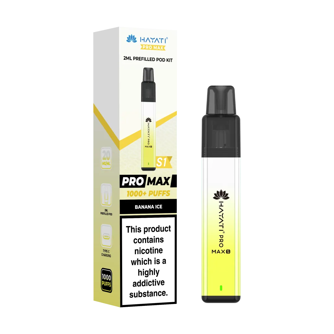 Hayati Pro Max+ S1 1000 Puffs Prefilled Pod Kit | Only £4.99 | Any 3 for £12