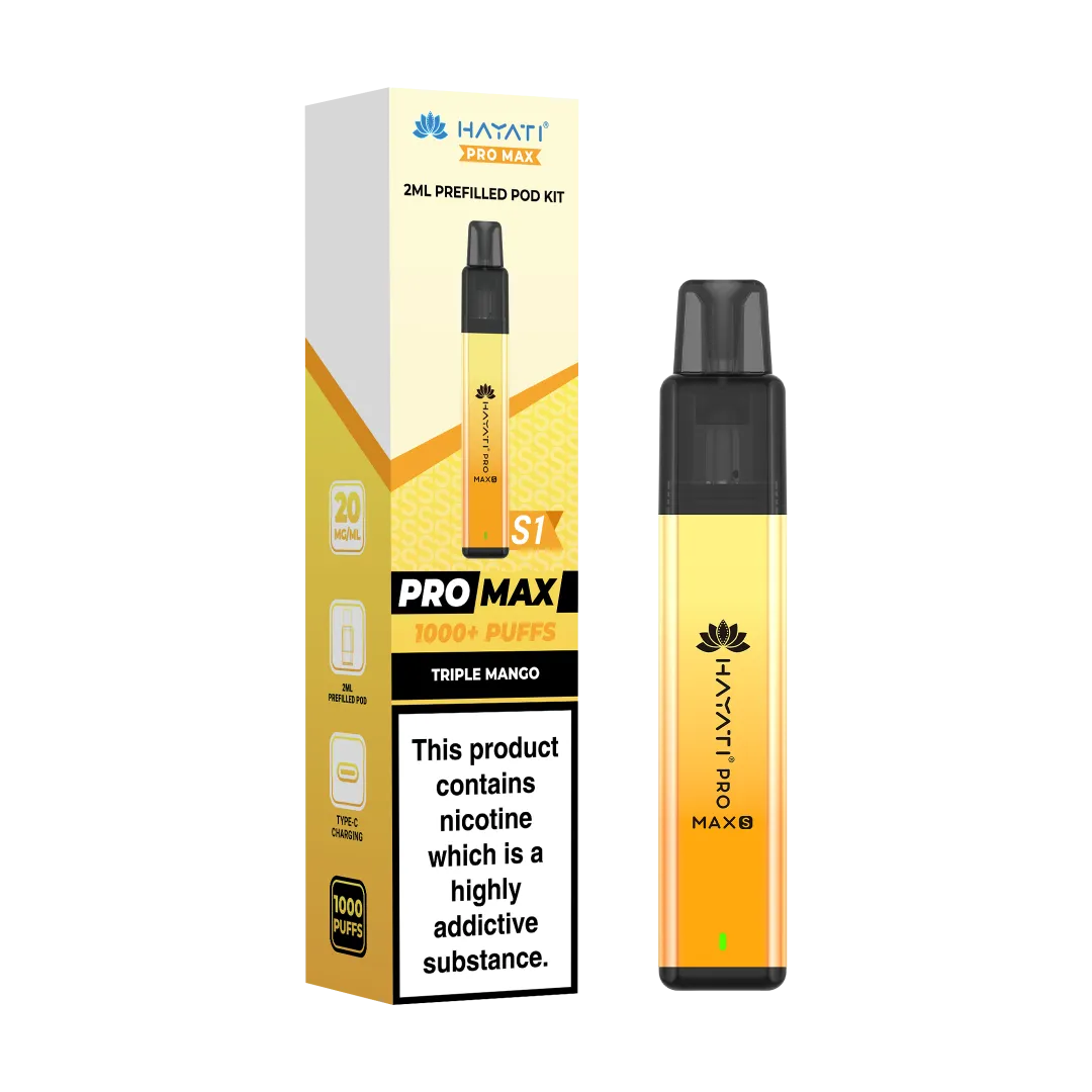 Hayati Pro Max+ S1 1000 Puffs Prefilled Pod Kit | Only £4.99 | Any 3 for £12
