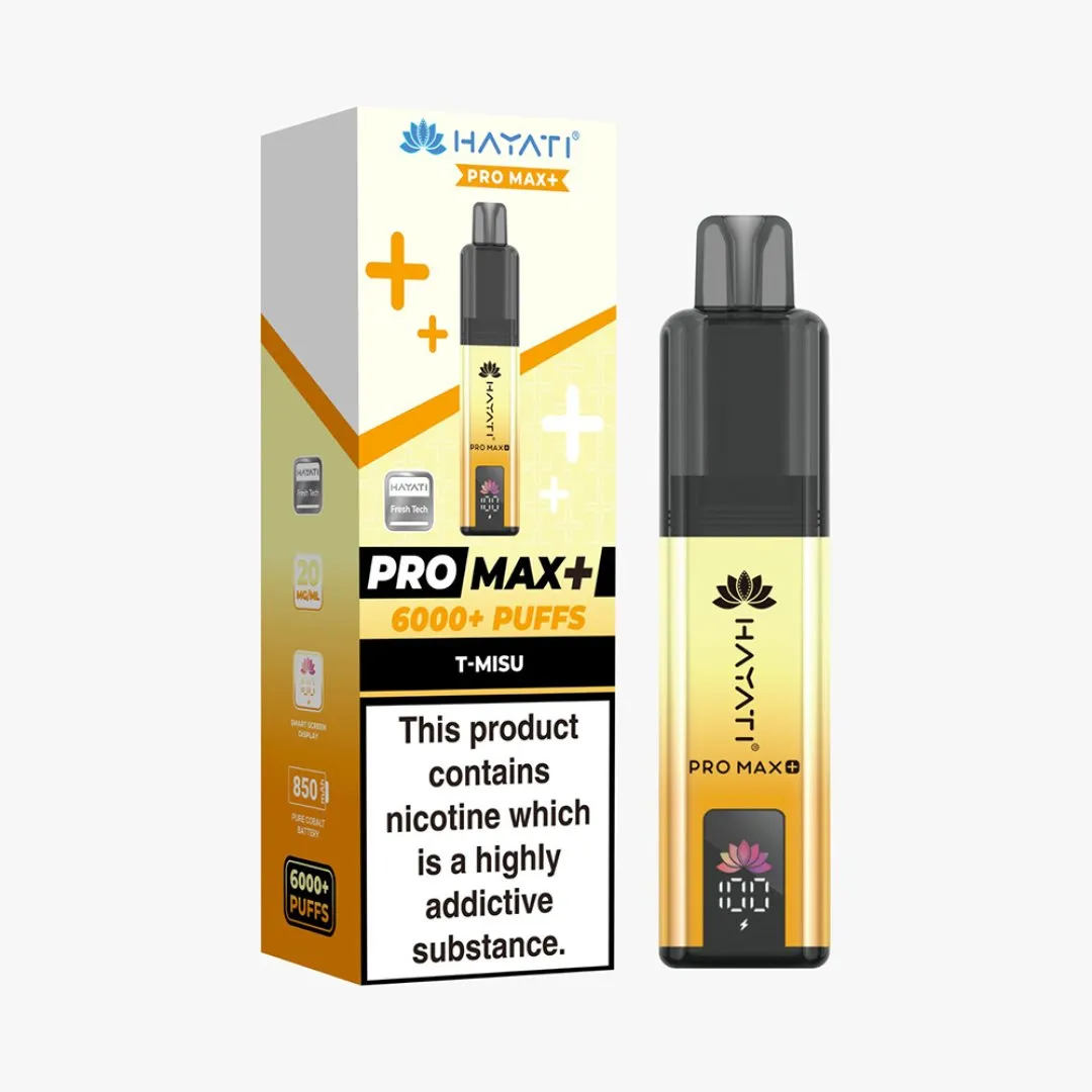 Hayati Pro Max Plus 6000 Puffs Prefilled Vape Kit | £8.99 | Buy 3 for £24