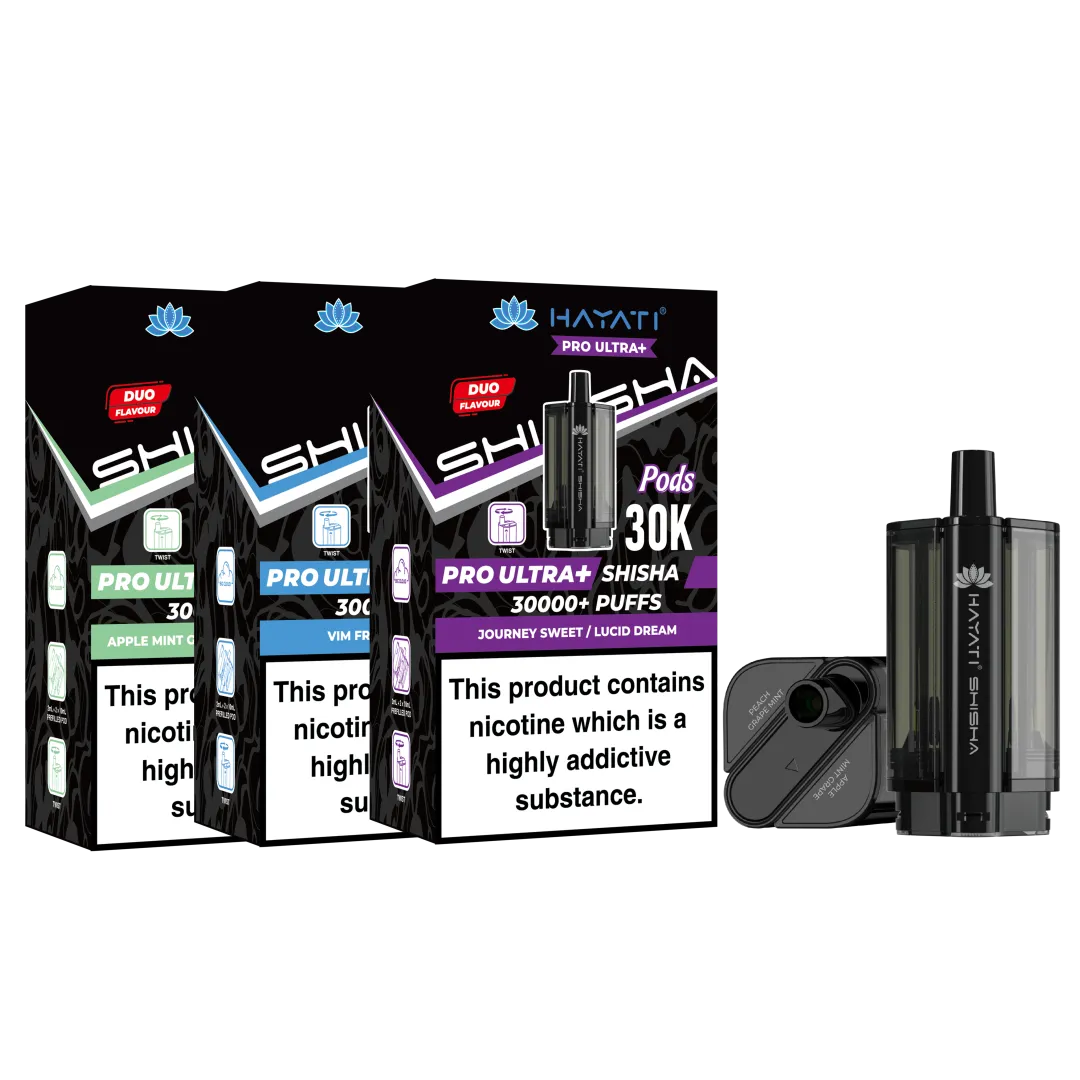 Hayati Pro Ultra+ Shisha 30K Refill Pods | Only £7.99 | Any 3 for £21