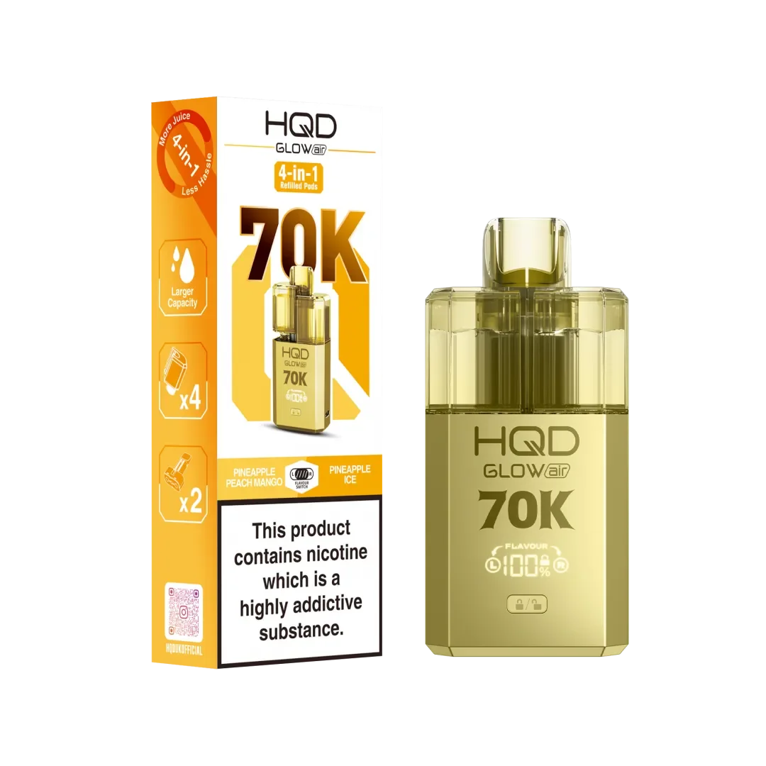 HQD Glow Air 70K Puffs Prefilled Pod Kit | Only £14.99 | Any 2 for £28