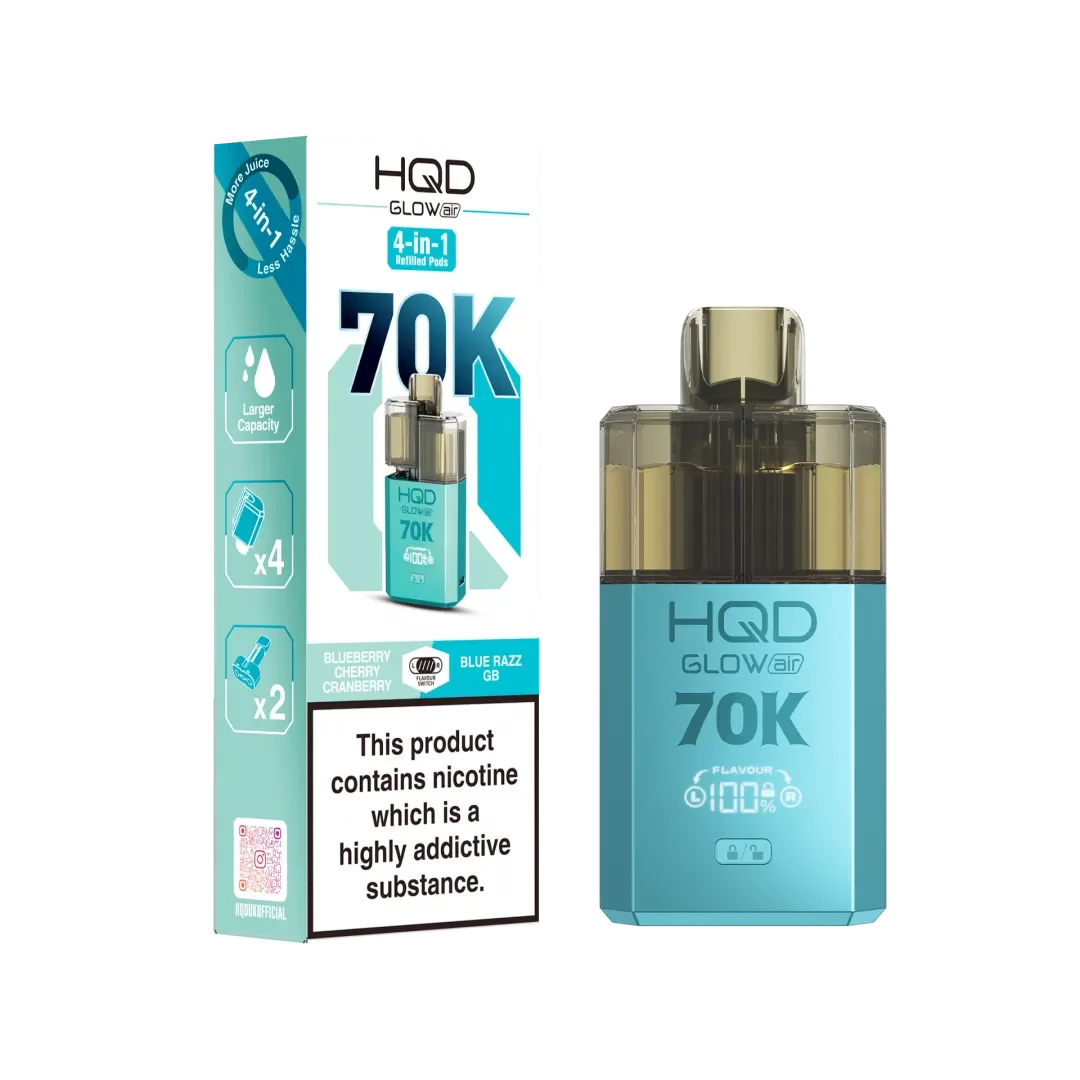 HQD Glow Air 70K Puffs Prefilled Pod Kit | Only £14.99 | Any 2 for £28