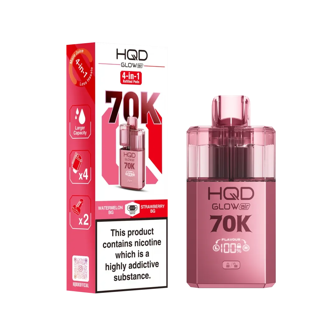 HQD Glow Air 70K Puffs Prefilled Pod Kit | Only £14.99 | Any 2 for £28