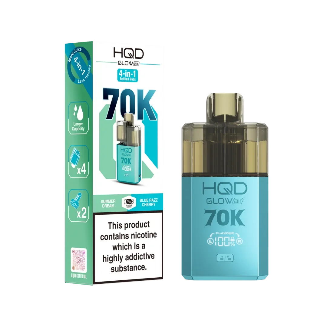 HQD Glow Air 70K Puffs Prefilled Pod Kit | Only £14.99 | Any 2 for £28
