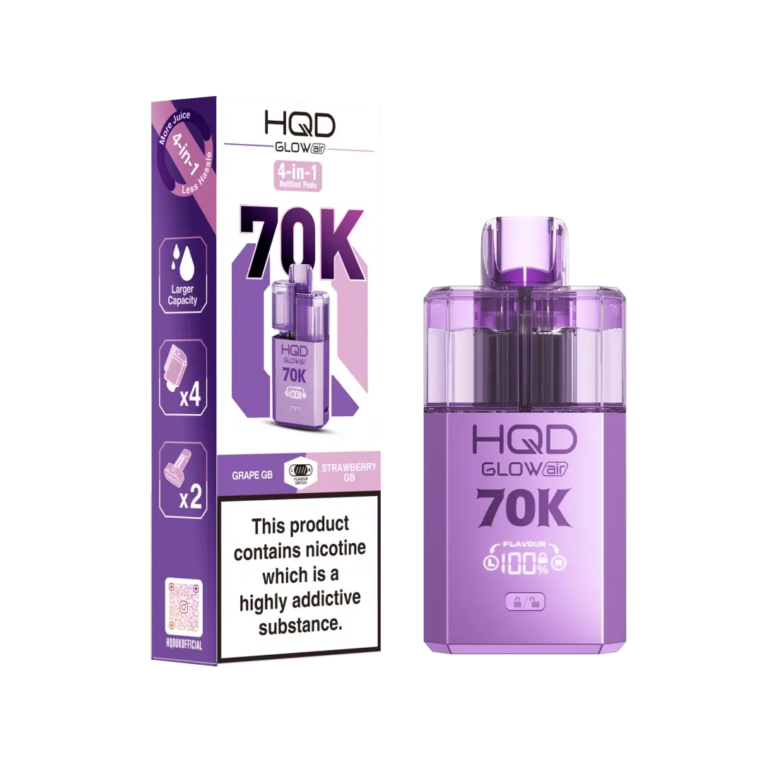 HQD Glow Air 70K Puffs Prefilled Pod Kit | Only £14.99 | Any 2 for £28